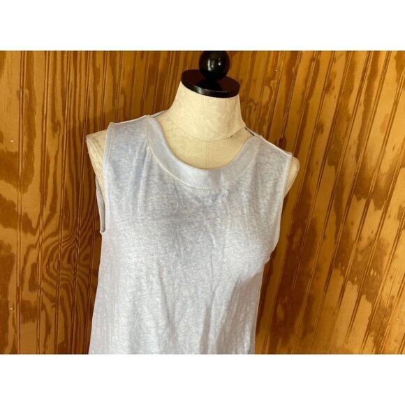 Vineyard Vines Garment Dyed Linen Blend Tank Pullover Top Heathered Blue Sz S - Picture 4 of 10